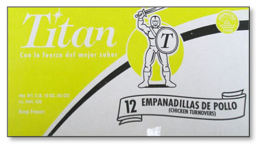 Empanadillas de Pollo Titan  ( 12 Unidades)