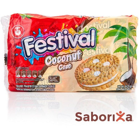 FESTIVAL Galleta de Coco / coconut flavored cream sandwhich cookies 