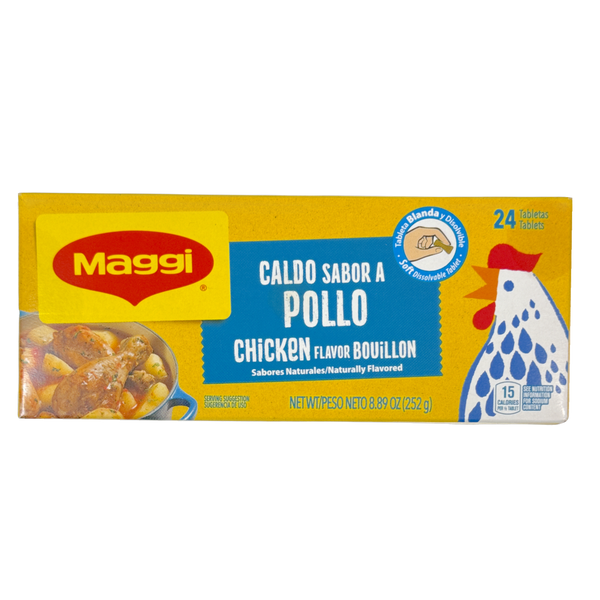 Maggi Caldo sabor a pollo en tabletas 10.2 oz