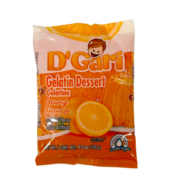 DGari Gelatina de Naranja 4.2 oz