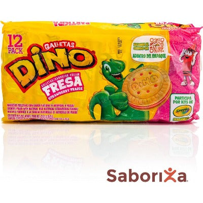 Galletas De Fresa DINO // Strawberry cream sandwhich