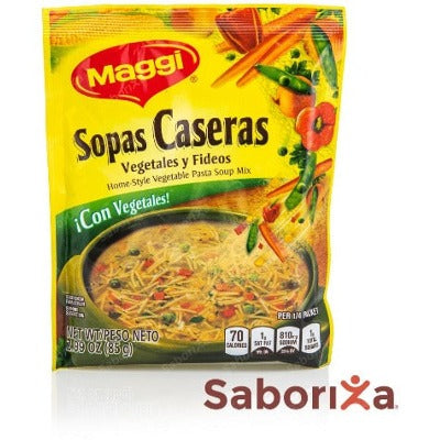 Sopas caseras Vegetales y Fideos Maggi / Home Style Pasta Soup Mix 