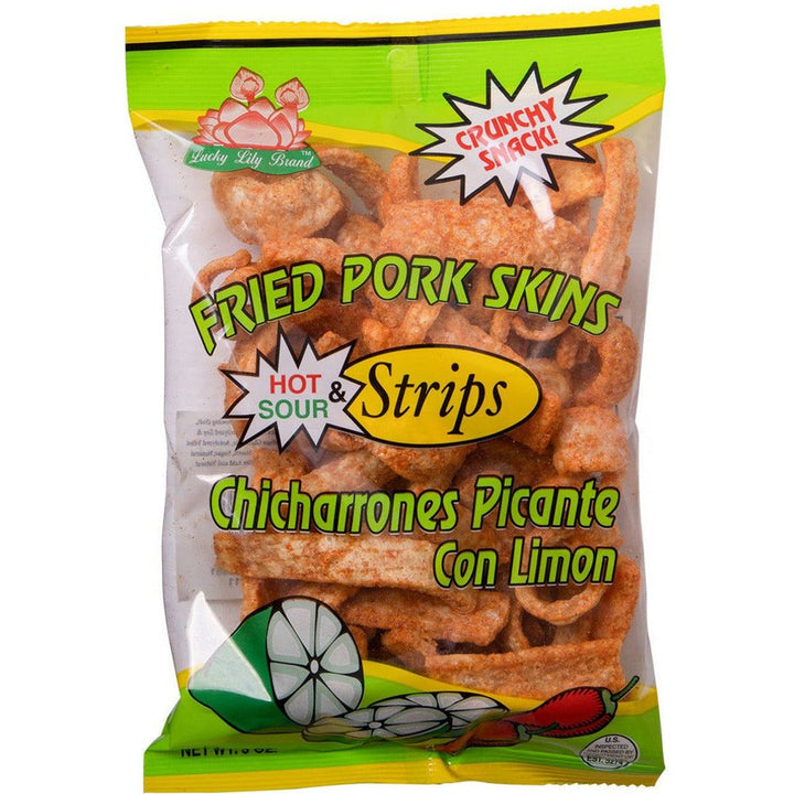 Chicharrones Picante con Limón  (Fried Pork Skins) Lucky Lily Brand