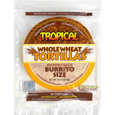 Tortillas de Trigo Size Burrito TROPICAL // Whole Wheat Tortillas